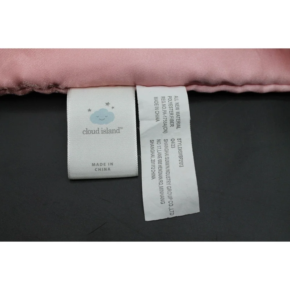 Cloud Island Pink Flamingo Security Blanket Lovey Baby Plush Satin Trim 14